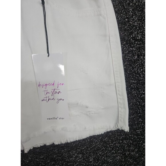 Vanilla Star Girls Women's White Denim Shorts sixe 5/27 NWT - Picture 6 of 9